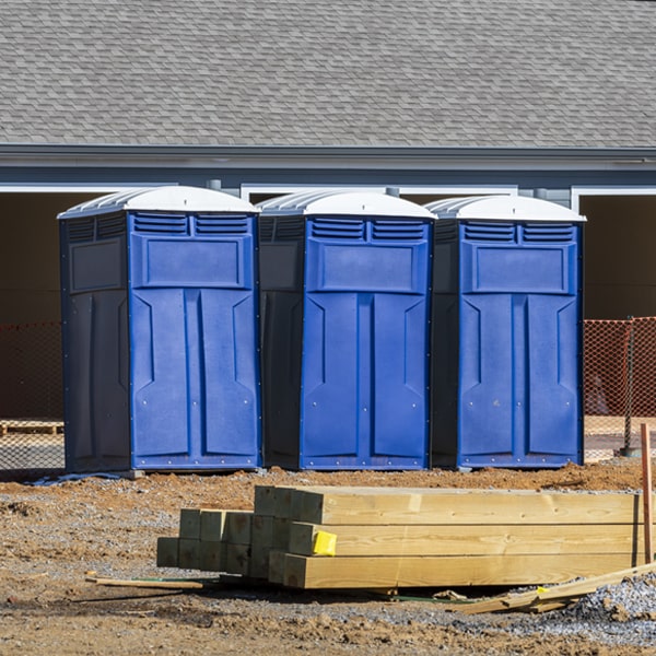 is there a specific order in which to place multiple portable toilets in Stafford New York